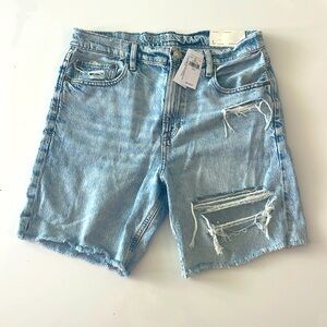 American Eagle size 6 28W Skater short blue Jean shorts Bermuda nwt new